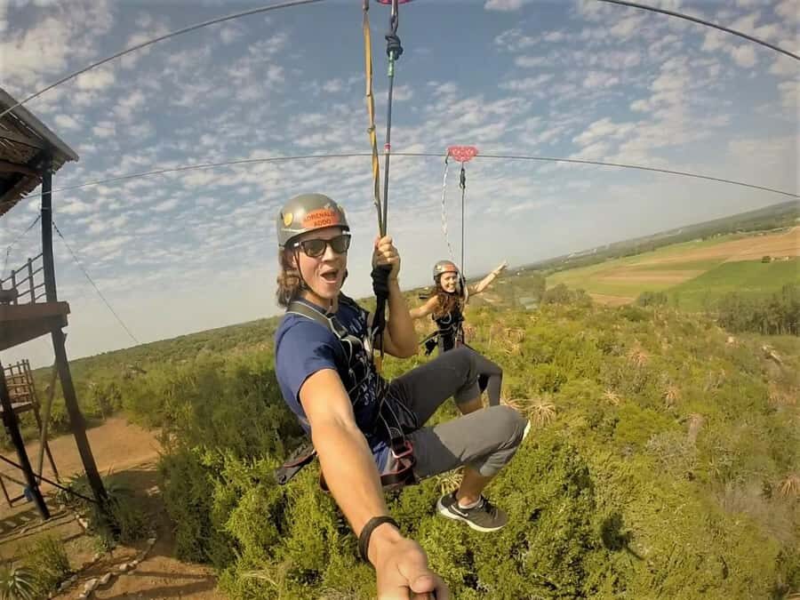 Adrenalin Addo Adventure Park: Zipline, Superman & Swing - The Two-Position 500m Zipline: Upright Sitting to Superman Tummy-Fly