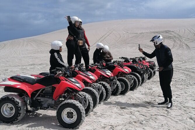 AFFORDABLE Quad Biking Atlantis Dunes+ PHOTOS - What you actually get: quad bike, helmet, hair net, and a guide