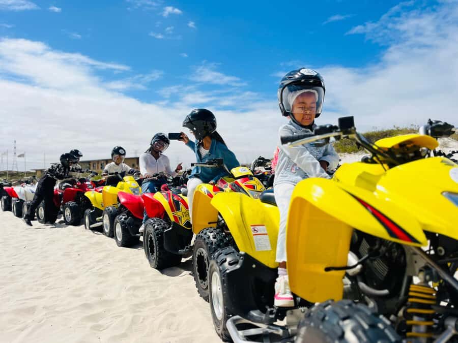 ATV Atlantis dunes: PHOTOSHOOT & VIDEOS - The safety briefing and gear: how they set you up to ride