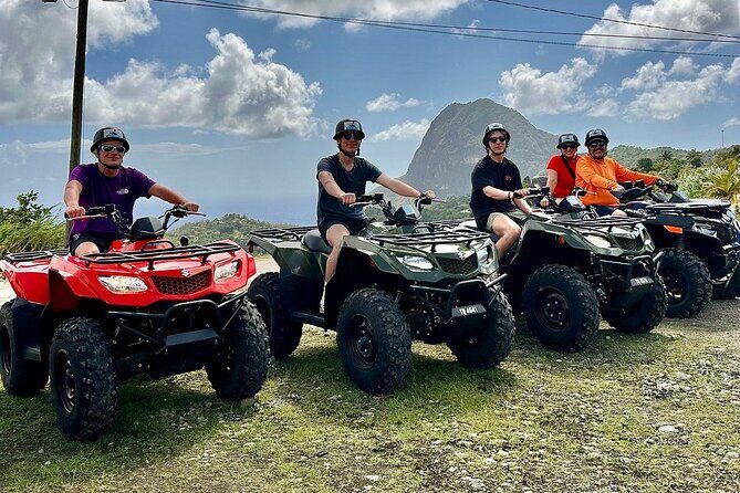 ATV Rainforest Adventure in St. Lucia - The River Crossing and Farmland Stretch: Expect Some Water and Big Views