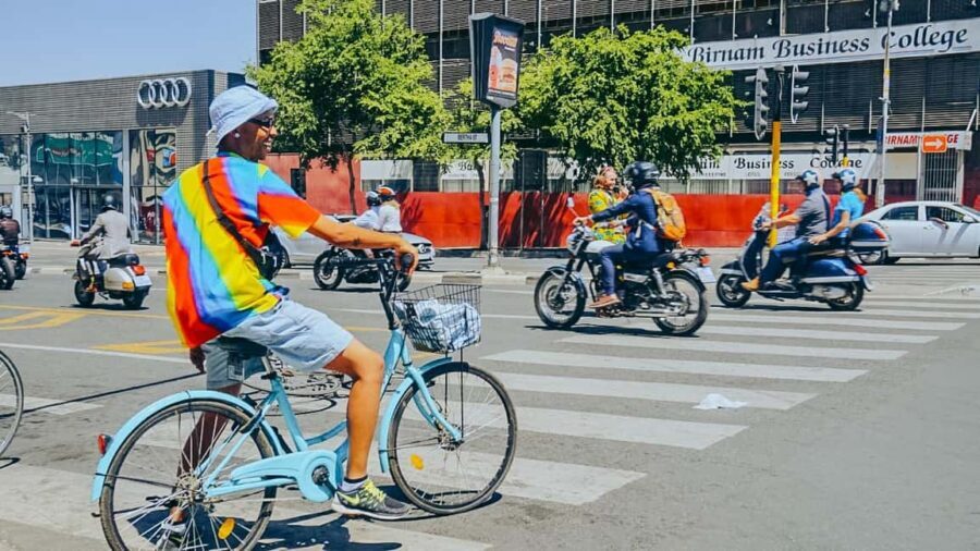 Cape Town: bicycle or E-scooter History Tour with Coffee - Getting rolling at Old Biscuit Mill Market