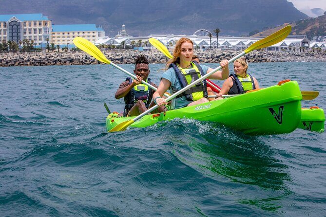 Cape Town Sea Kayaking Adventure launching from V&A Waterfront - The paddle route: Atlantic Seaboard views of Table Mountain, Lion’s Head, and Signal Hill