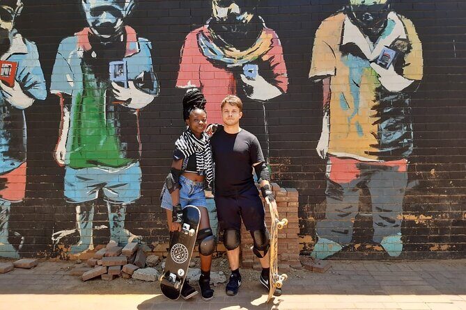 Exploring Johannesburg through Skateboarding - incl. skate lesson for beginners! - Newtown: finishing with arts and the after-story