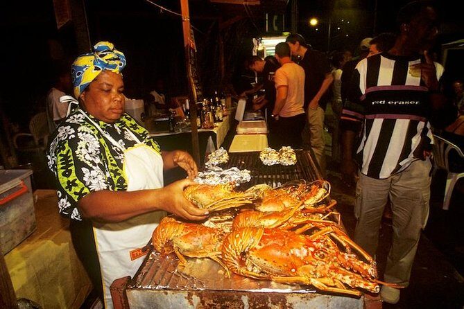 Friday Night Street Party in St. Lucia - Entering the Party Zone: Walk-About Food, Music, and Street Energy