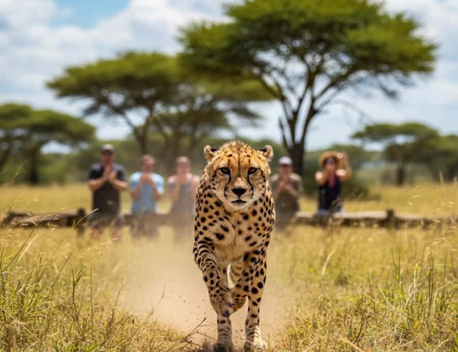 From Johannesburg: Cheetah Tour - Cheetah Runs: The Moment Everyone Talks About