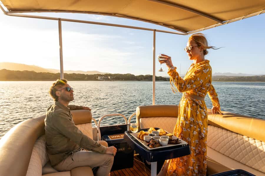 Knysna Lagoon: Pontoon Sunset Cruise - From Thesen Islands to Knysna Heads at Sunset