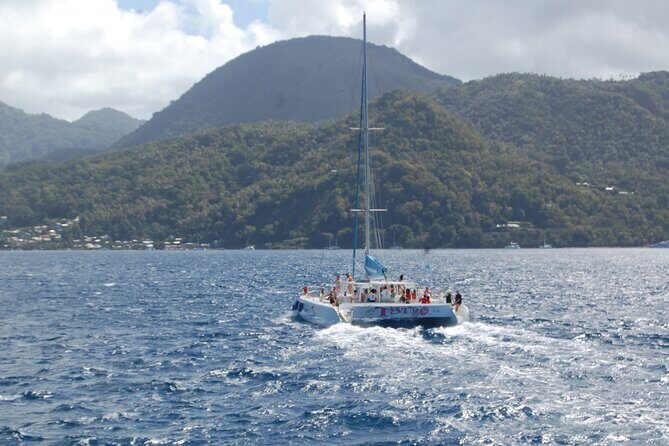 Rodney Bay to Soufriere Catamaran Transfer - Soufriere Bay Arrival: The Pitons Moment