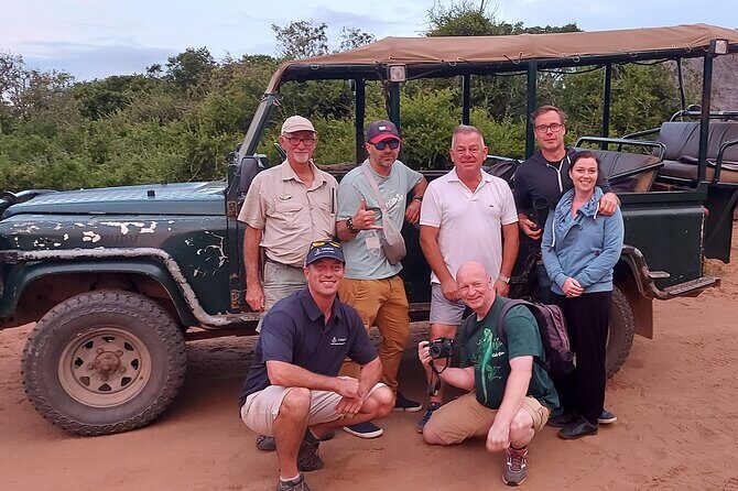 Schotia Big 5 Safari Port Elizabeth (optional accommodation) - Break time on safari: ponchos, comfort, and staying ready