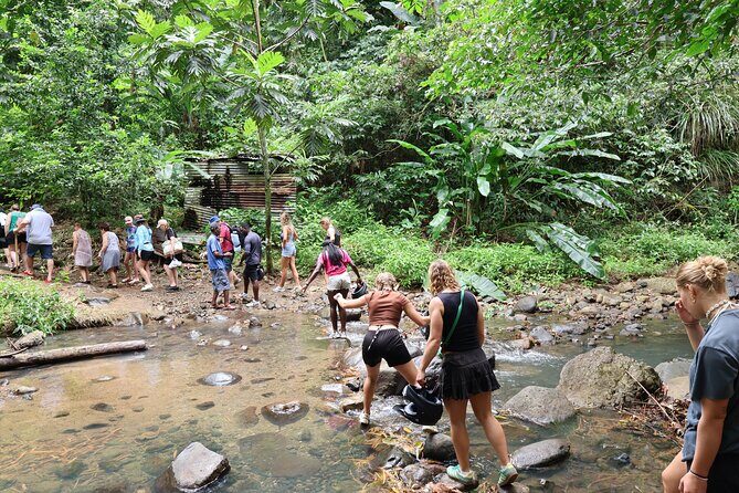 St Lucia ATV Tour : Waterfall, Plantation, Beach and Distillery - The waterfall stop: cool down on a short hike