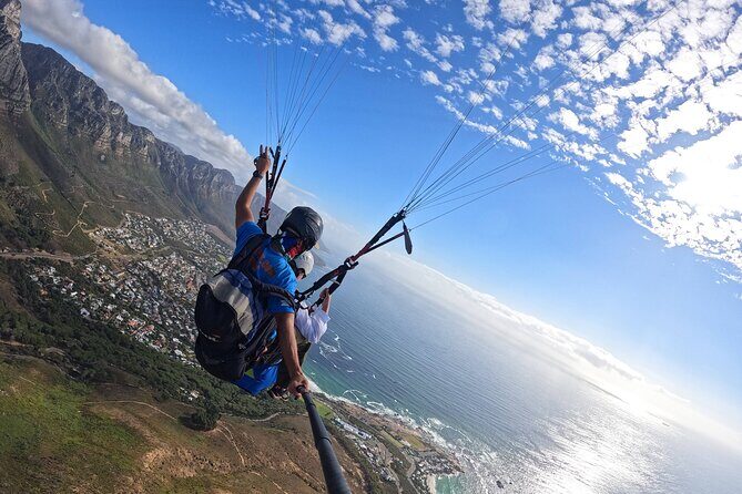 Tandem Paraglide Flight with Instructor - Signal Hill flights: gliding toward Seapoint and the Atlantic views
