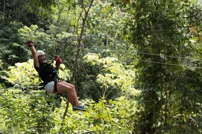 Triple Adventure - Jeep Safari - Treetop Adventure Park: 12 Double-Cable Ziplines Above the Rainforest